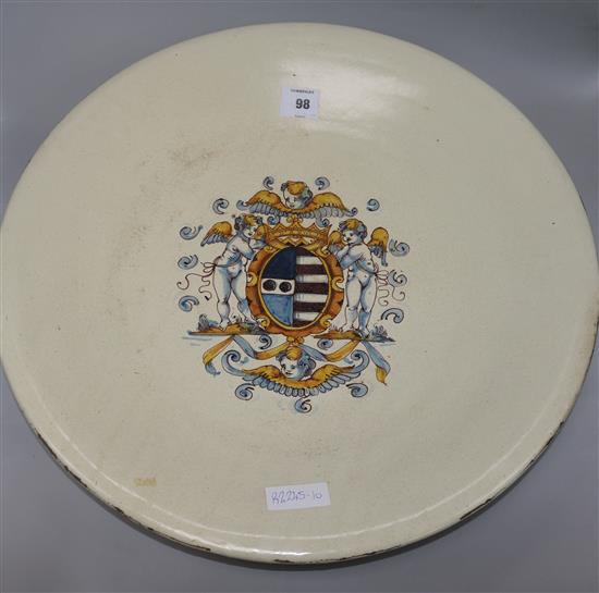 An Italian maiolica charger